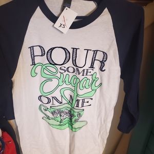 Cute boutique baseball sleeve shirt